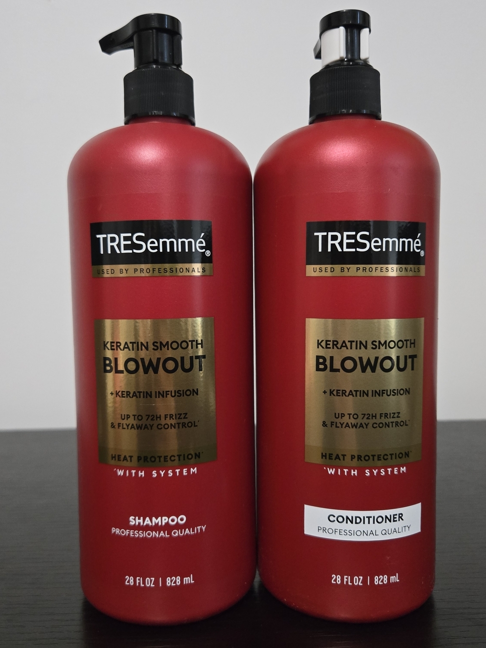 New Keratin Smooth Blowout Shampoo & Conditioner Set, Big Bottles, 28oz Ea